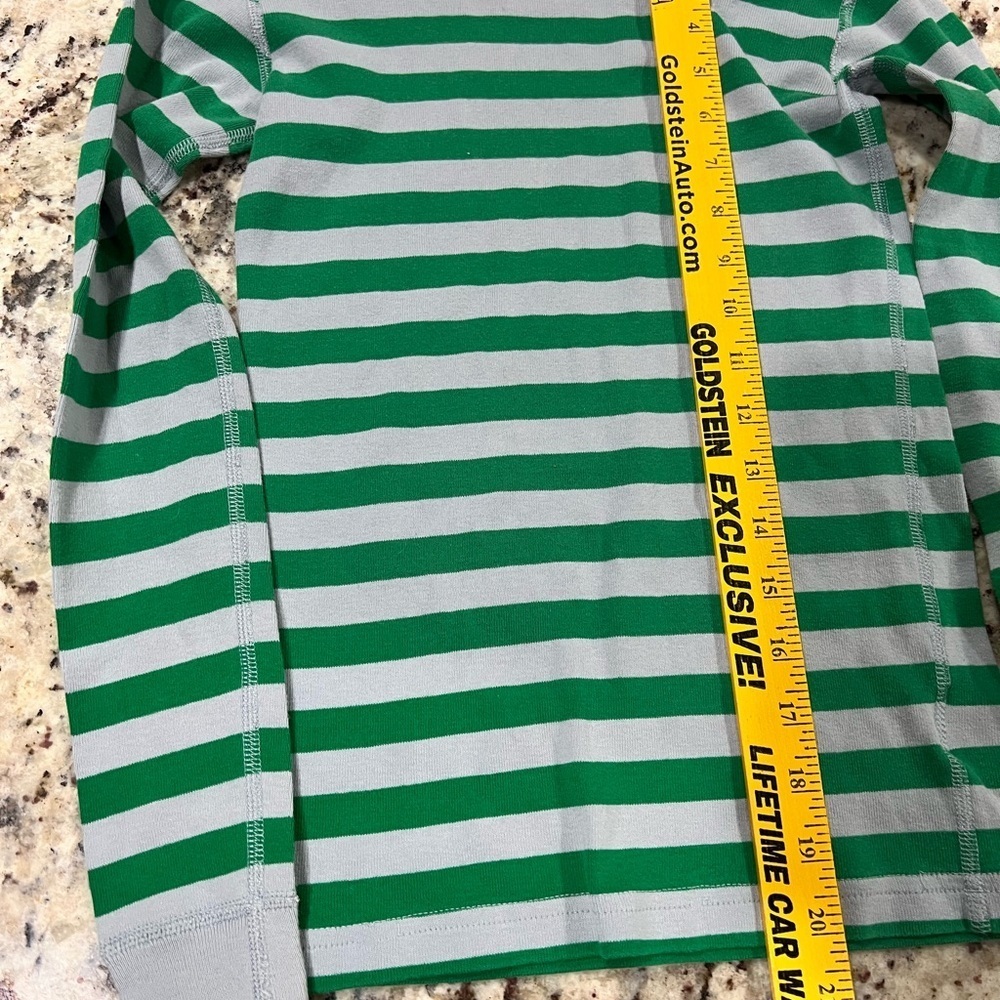 Hannah Anderson Green Striped Kids 100% organic cotton - Picture 3 of 3